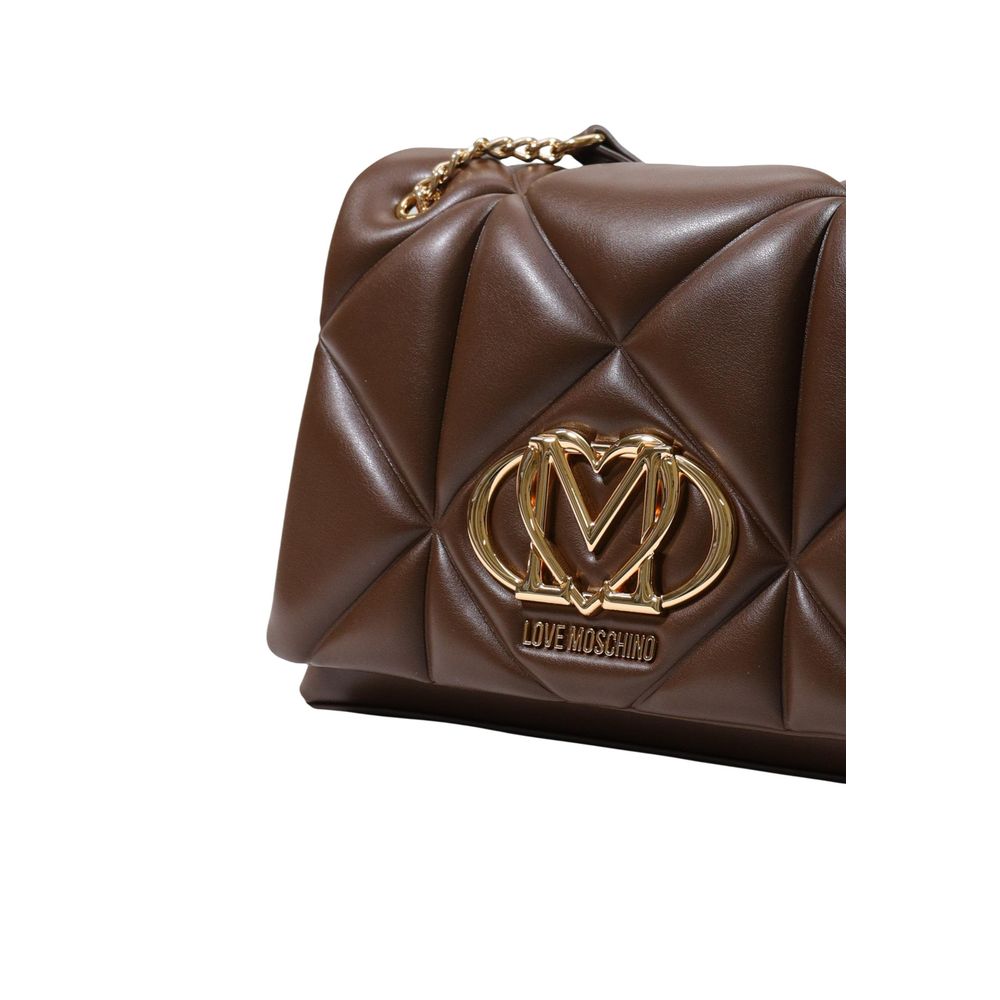 Sac à main Love Moschino en polyéthylène marron