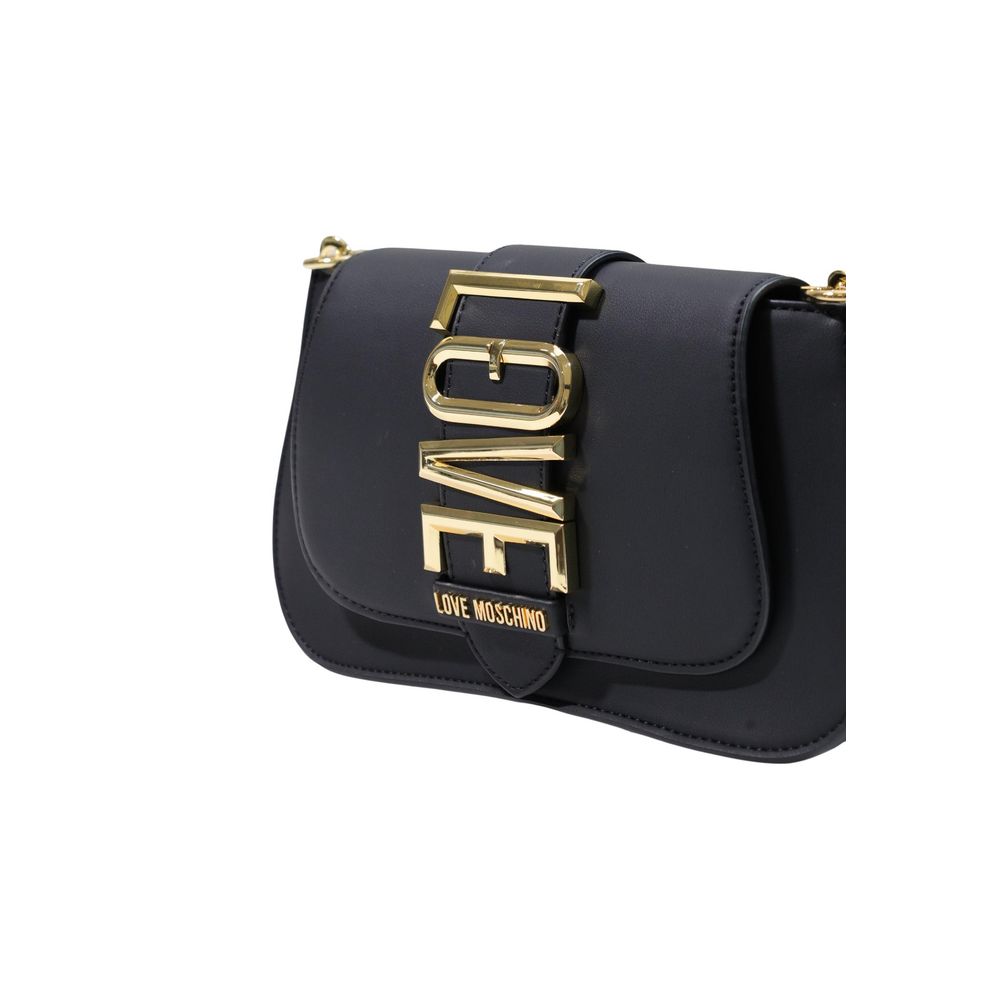Sac à main en polyéthylène noir Love Moschino