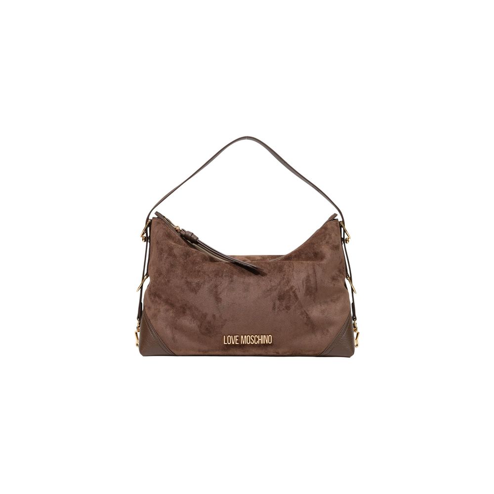 Sac à main Love Moschino en polyester marron