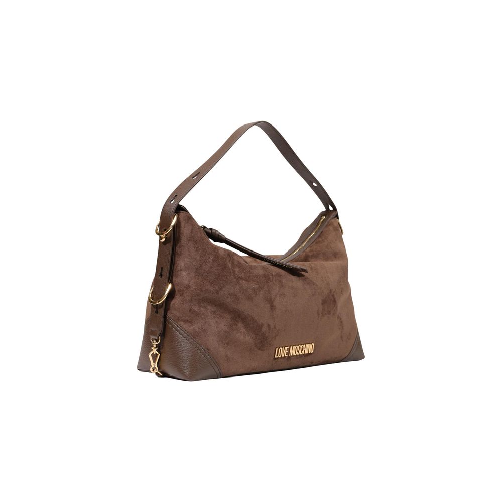 Sac à main Love Moschino en polyester marron