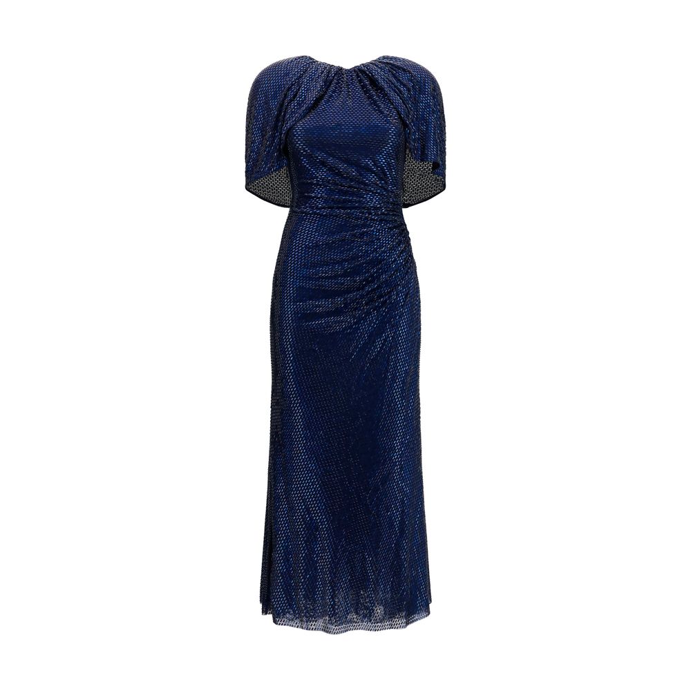 Robe de cocktail bleue en polyester Self-Portrait