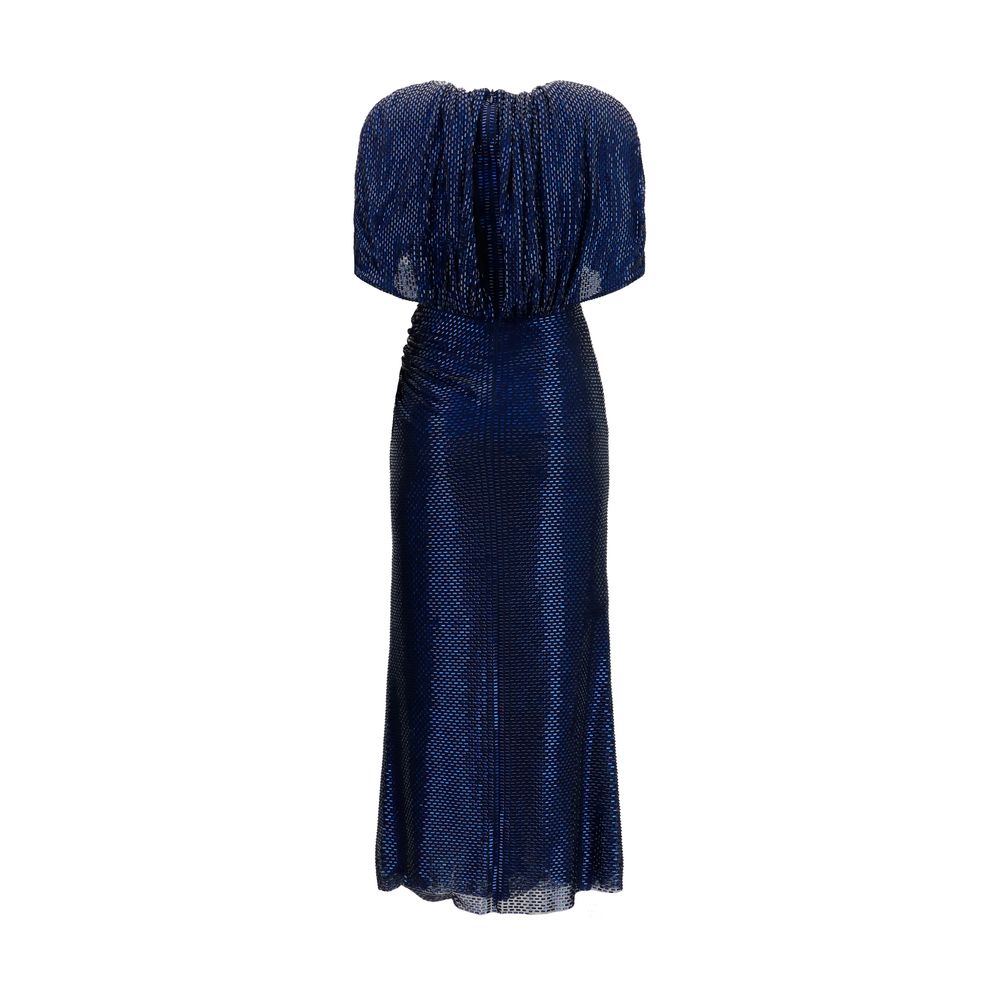Robe de cocktail bleue en polyester Self-Portrait