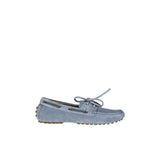 Brunello Cucinelli Blue Leather Slip-On Loafers for Women