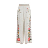 FARM RIO Multicolor Linen Casual Pants - Effortless Elegance