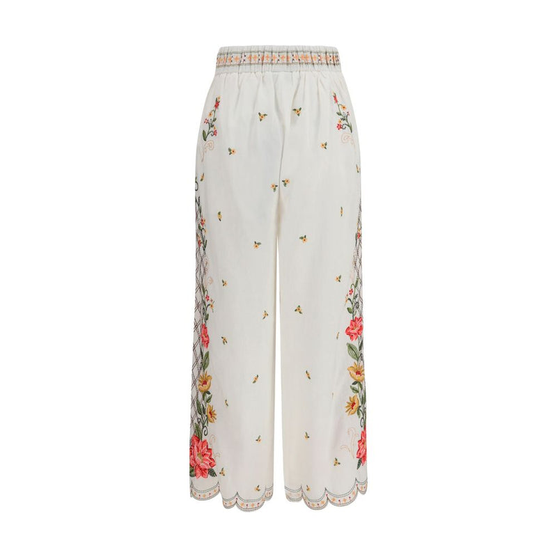 FARM RIO Multicolor Linen Casual Pants - Effortless Elegance