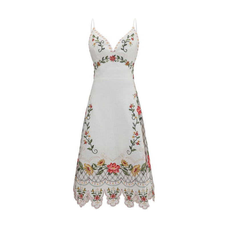 FARM RIO Multicolor Linen Casual Dress