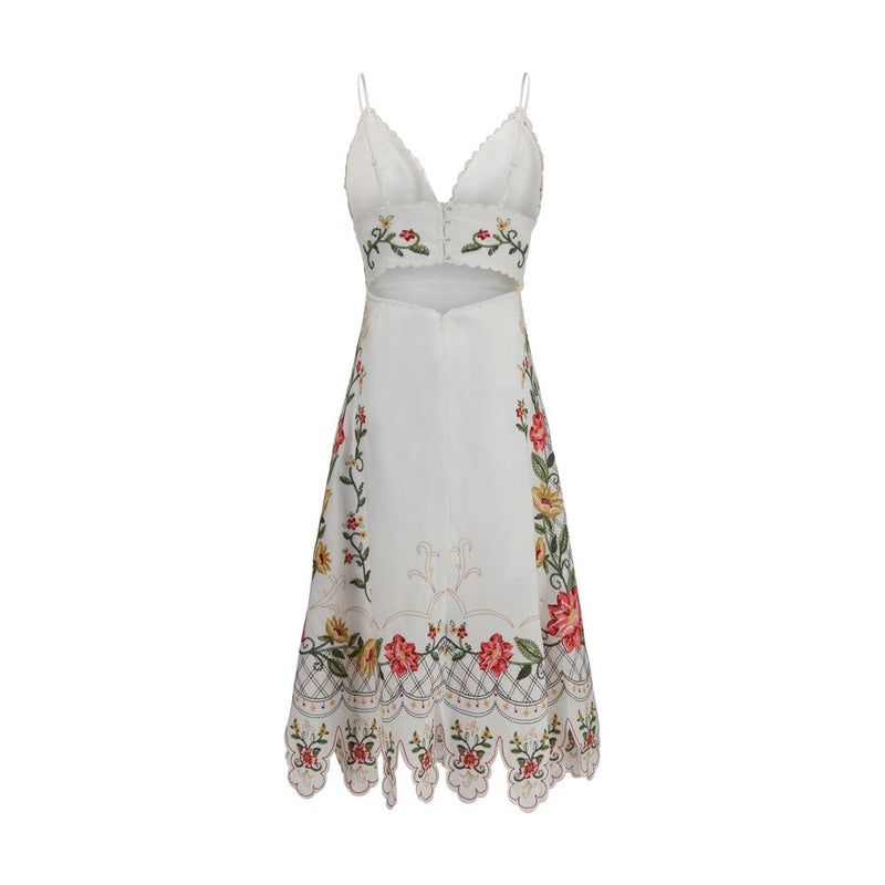 FARM RIO Multicolor Linen Casual Dress