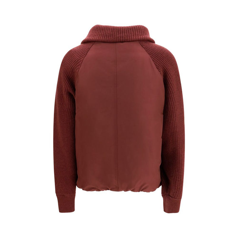 Veste longue Brunello Cucinelli en polyester bordeaux