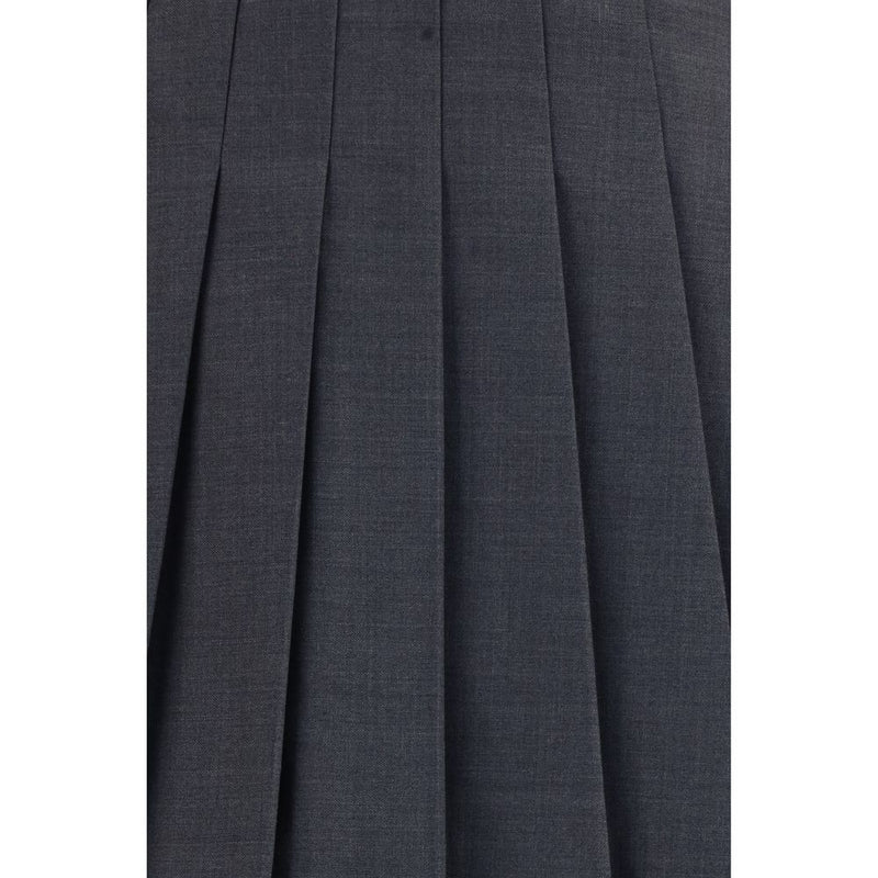 Self-Portrait Gray Polyamide Mini Skirt
