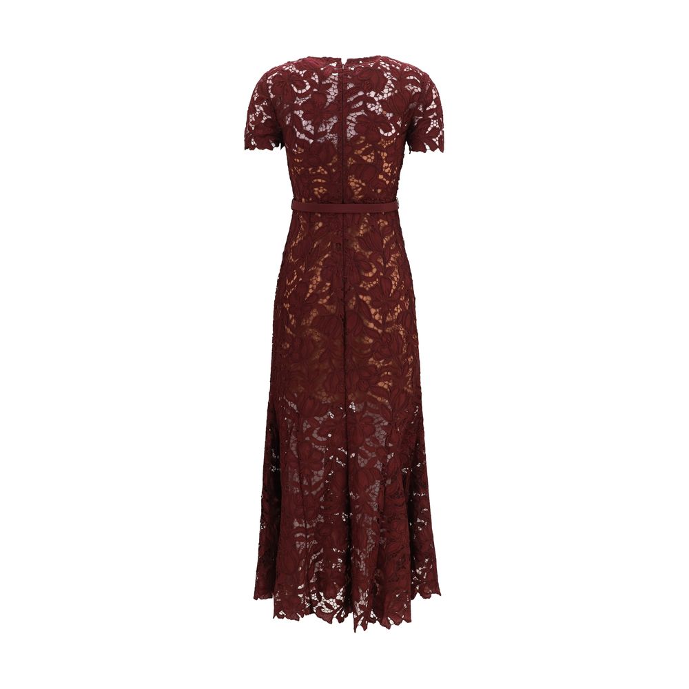 Robe de cocktail Self-Portrait Bordeaux en polyester