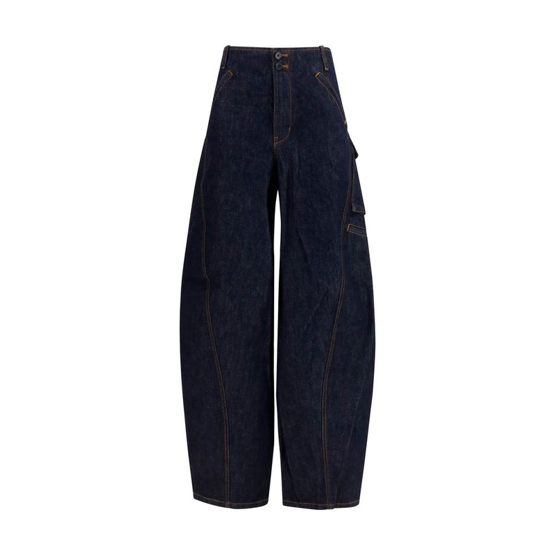 Pantalons Cargo en Coton Bleu Self-Portrait