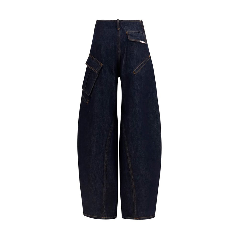 Pantalons Cargo en Coton Bleu Self-Portrait