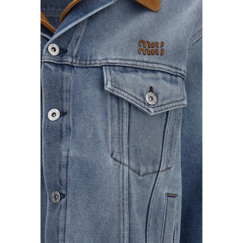 Blouson en jean Miu Miu en coton bleu