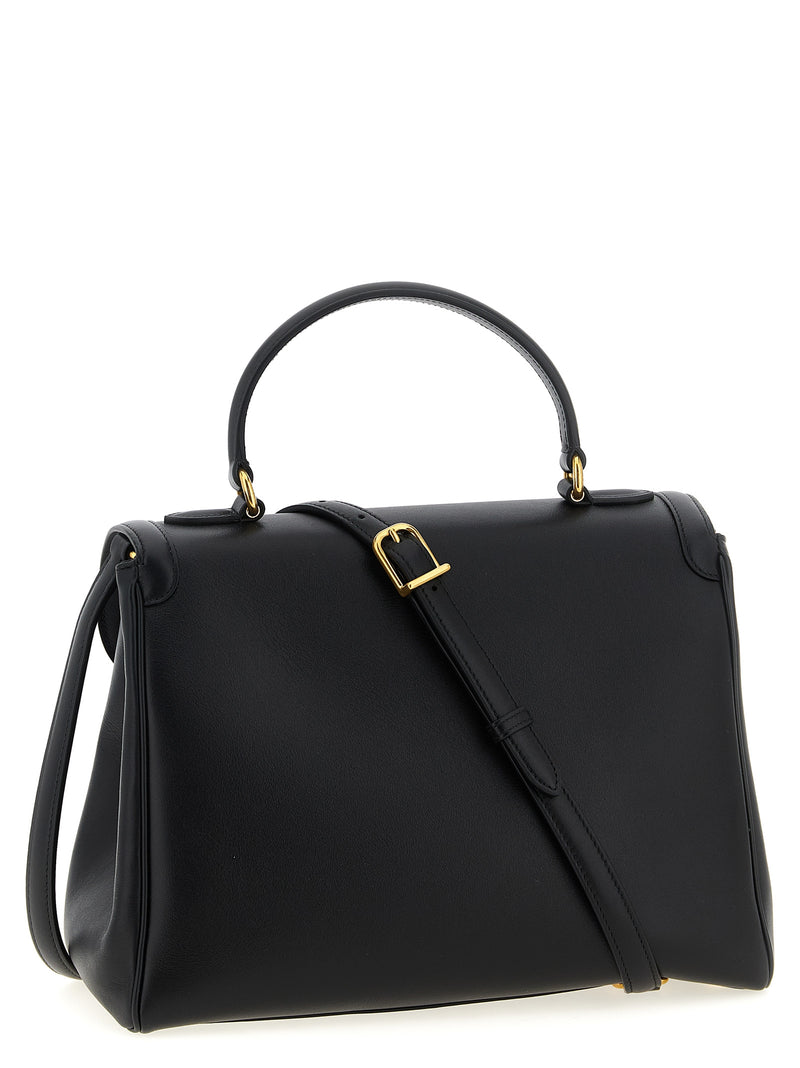 Sac à main Valentino Garavani en cuir de veau noir