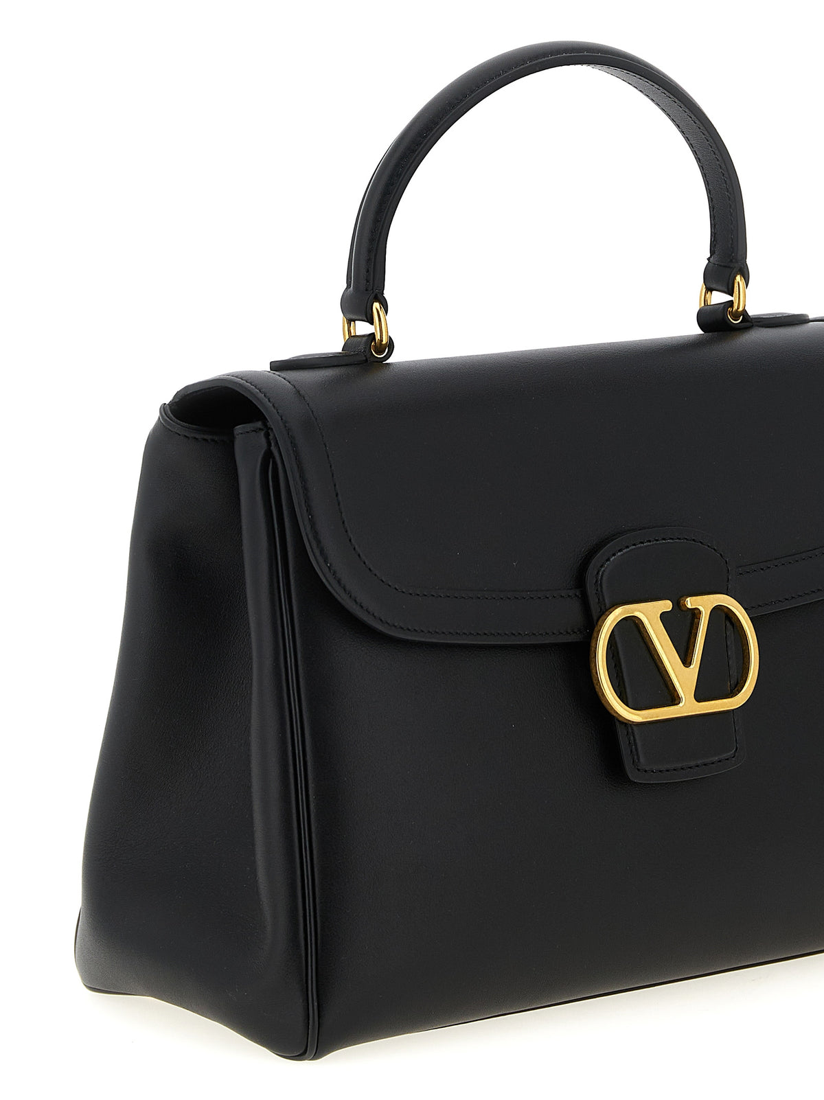 Sac à main Valentino Garavani en cuir de veau noir