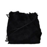 Jil Sander Black Fur Shoulder Bag - Elegant & Stylish
