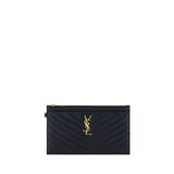 Saint Laurent Black Calf Leather Bos Taurus Clutch Bag