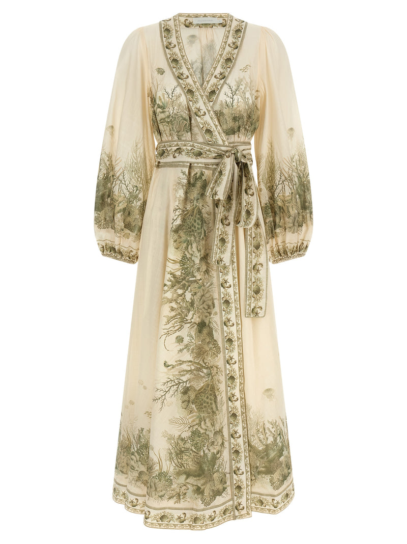 Zimmermann Bicolor Cotton Midi Dress - Wanderlust Wrap