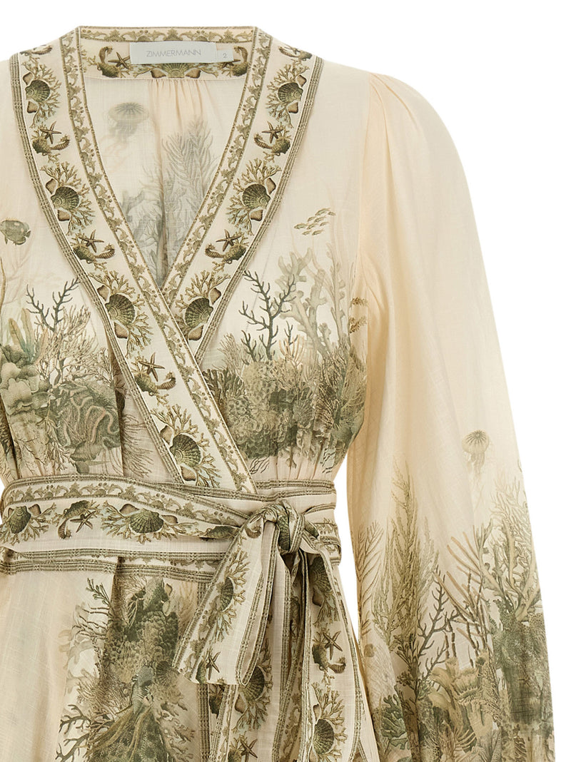 Zimmermann Bicolor Cotton Midi Dress - Wanderlust Wrap