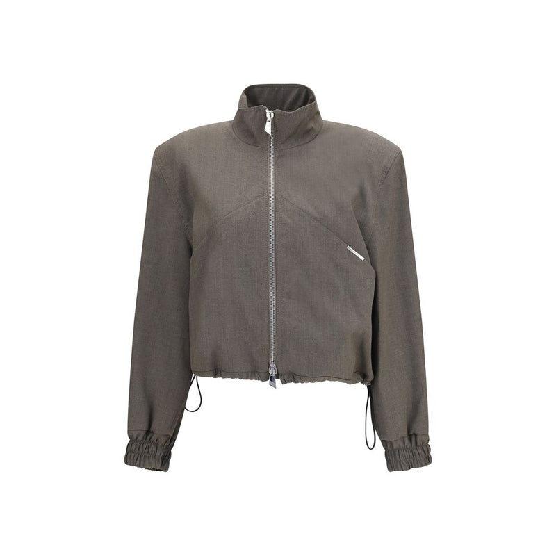 The Attico Brown Wool Oves Aries Bomber
