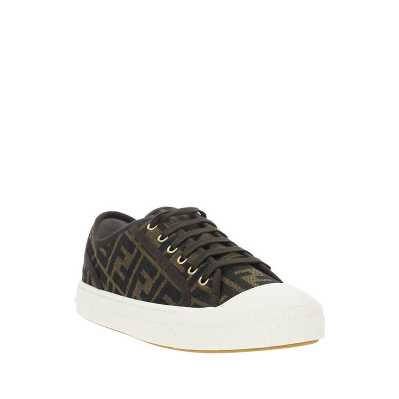Fendi Brown Polyamide Low Top Sneakers for Men - Stylish Comfort