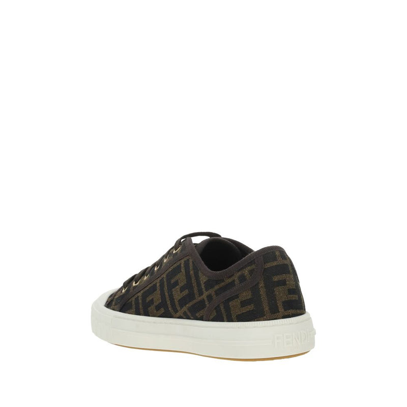 Fendi Brown Polyamide Low Top Sneakers for Men - Stylish Comfort