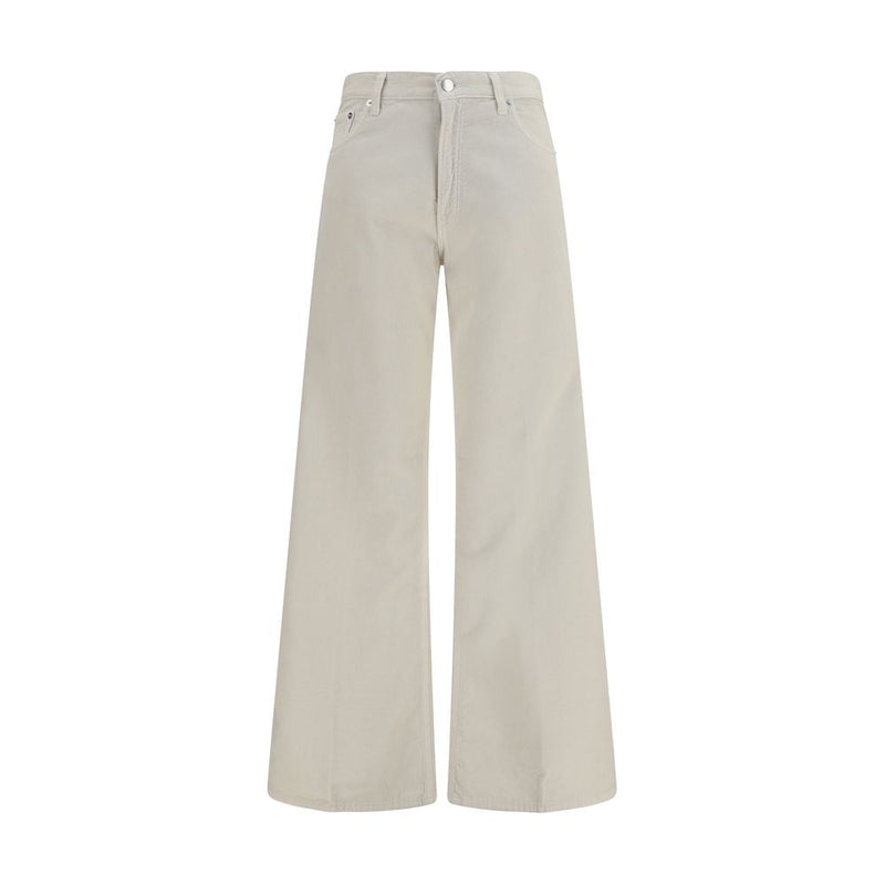 Haikure White Cotton Relaxed Fit Jeans