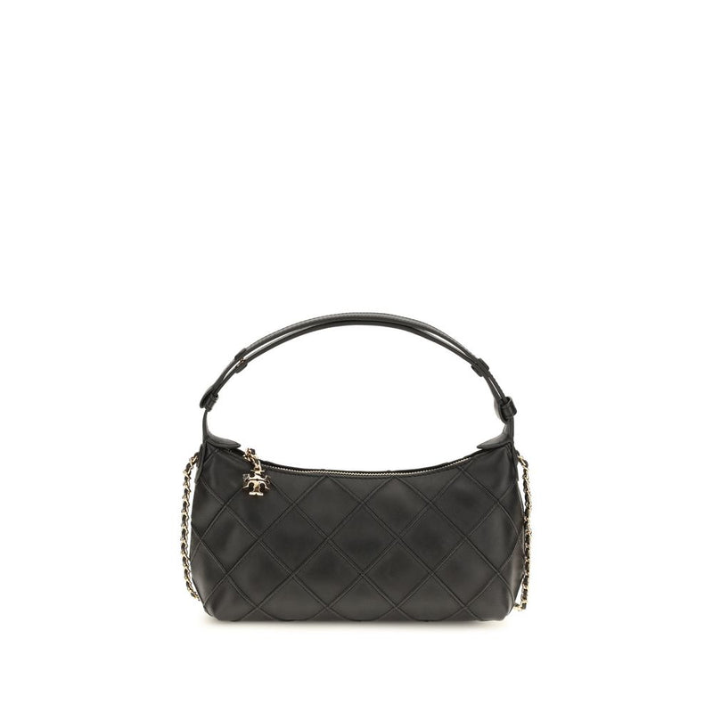 Tory Burch Black Lamb Ovis Aries Clutch Bag