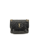 Saint Laurent Black Calf Leather Bos Taurus Shoulder Bag