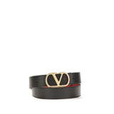 Ceinture Valentino Garavani Bos Taurus Regular en cuir de veau noir