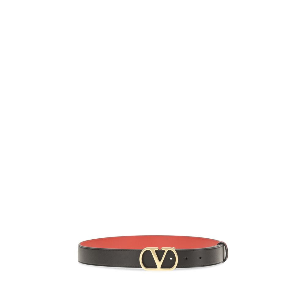 Ceinture Valentino Garavani Bos Taurus Regular en cuir de veau noir