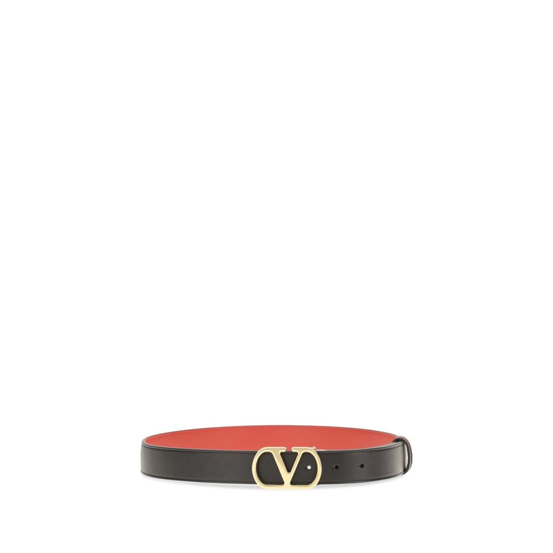 Ceinture Valentino Garavani Bos Taurus Regular en cuir de veau noir