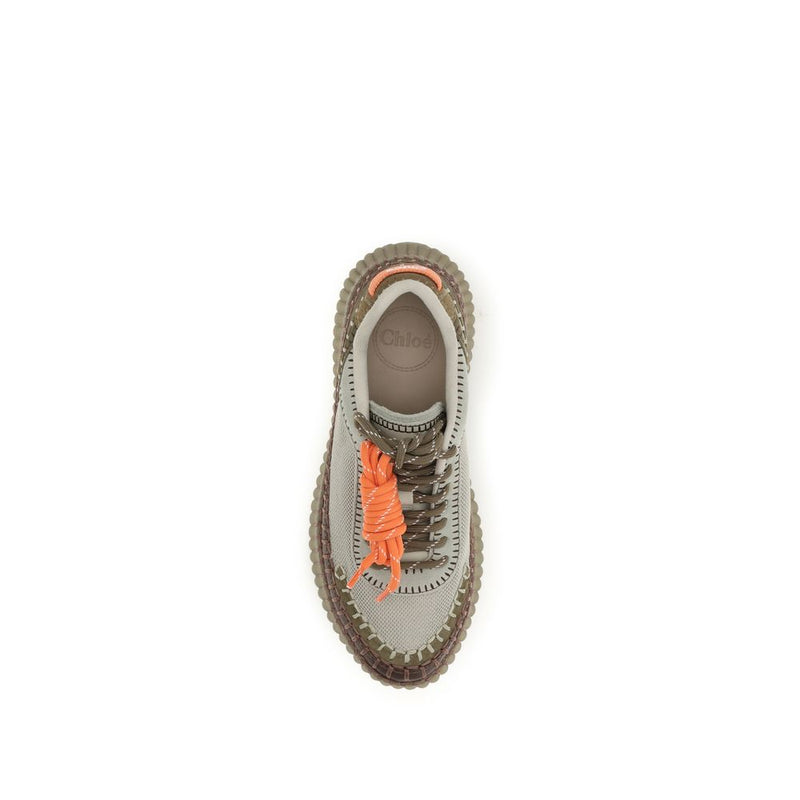Chloé Nama Bicolor Polyurethane Athletic Sneakers