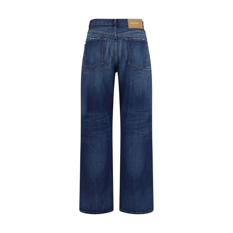 Haikure Blue Cotton Jeans - Korea Model for Women