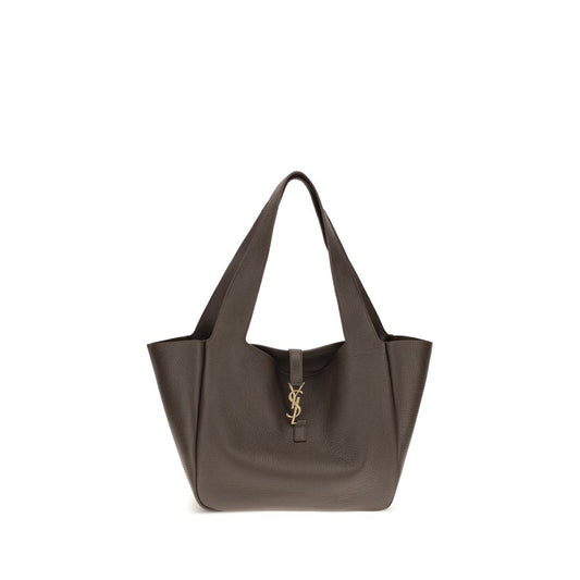Sac bandoulière Saint Laurent Bos Taurus en cuir de veau marron