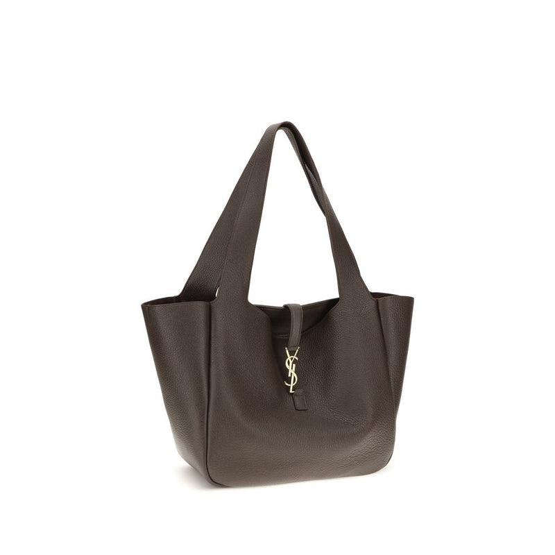 Sac bandoulière Saint Laurent Bos Taurus en cuir de veau marron