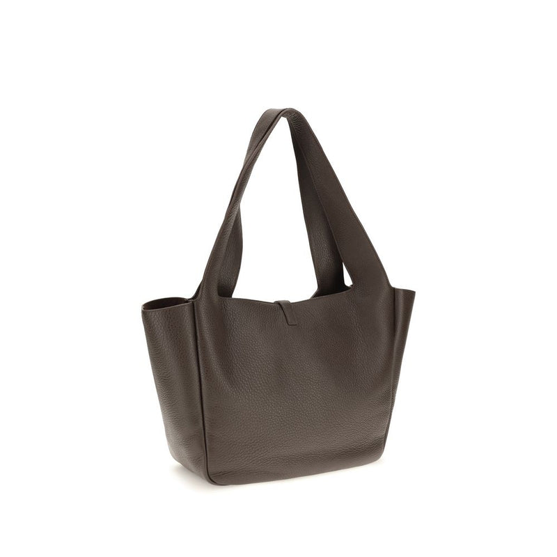 Sac bandoulière Saint Laurent Bos Taurus en cuir de veau marron