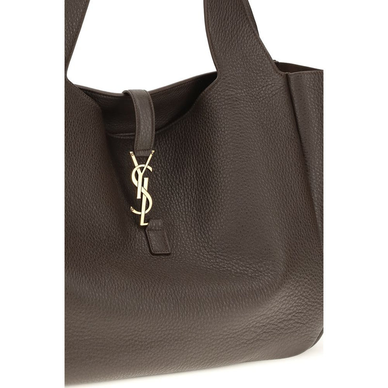 Sac bandoulière Saint Laurent Bos Taurus en cuir de veau marron