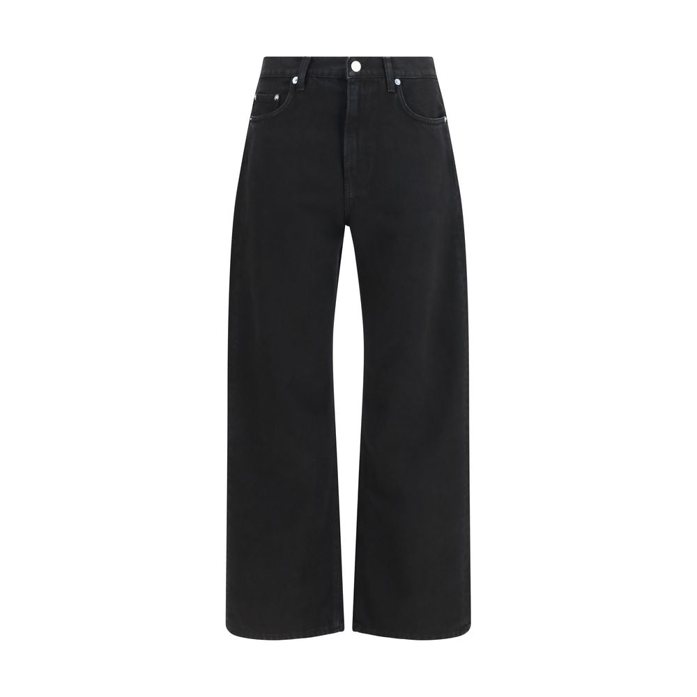Jean droit en coton noir Haikure