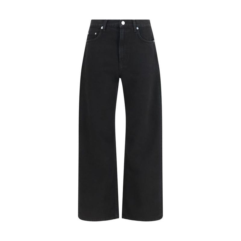 Haikure Black Cotton Straight-Leg Jeans