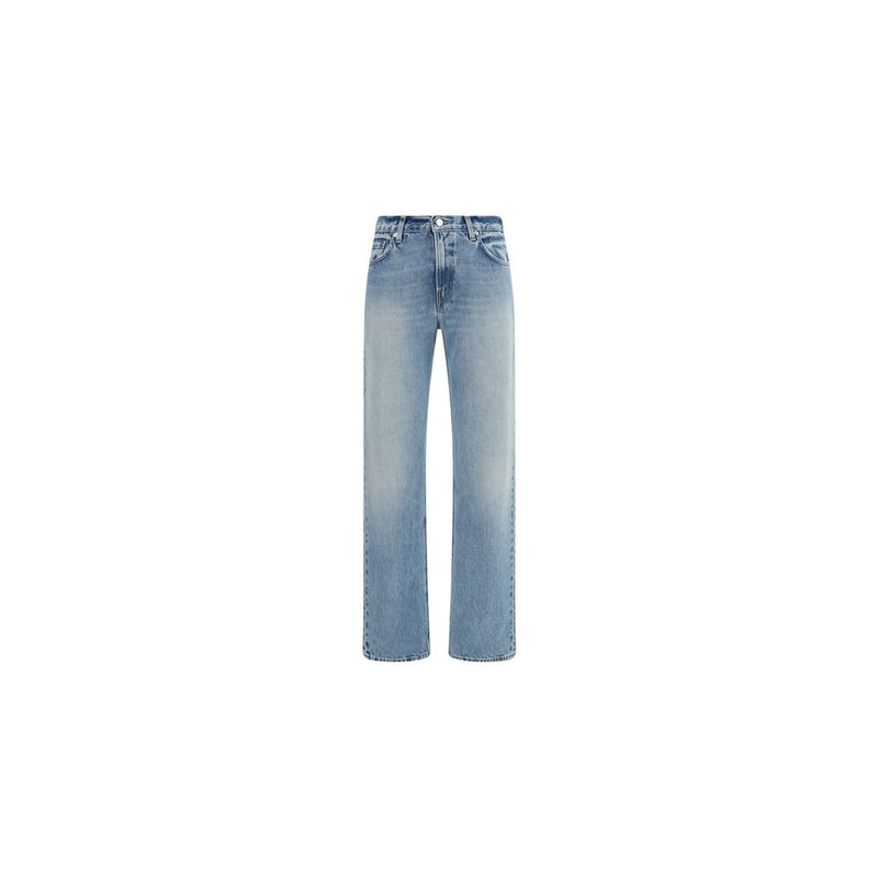 Haikure Blue Cotton Straight-Leg Jeans