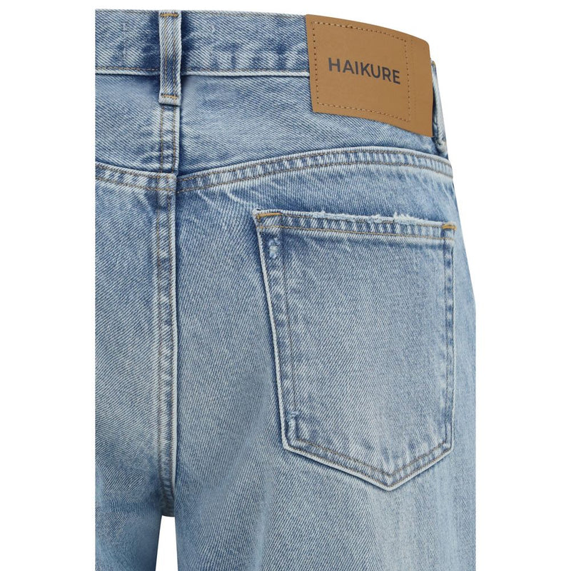 Haikure Blue Cotton Straight-Leg Jeans