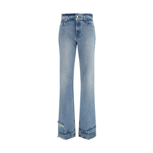 Jean évasé en coton bleu Haikure