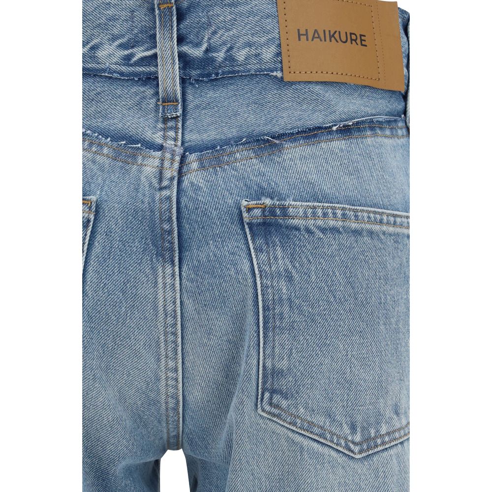 Jean évasé en coton bleu Haikure