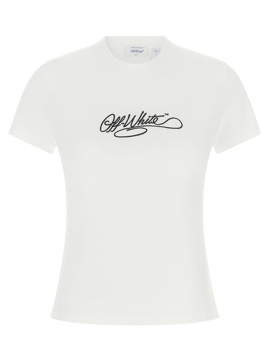 T-shirt en coton blanc cassé