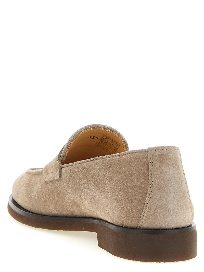 Mocassins à enfiler Brunello Cucinelli en veau gris