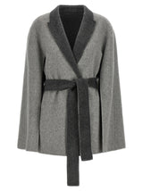 Cardigan en laine gris Alberta Ferretti
