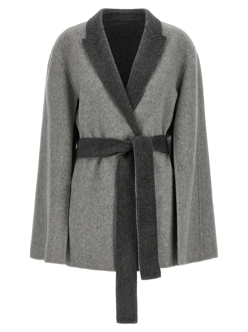 Alberta Ferretti Gray Wool Cardigan