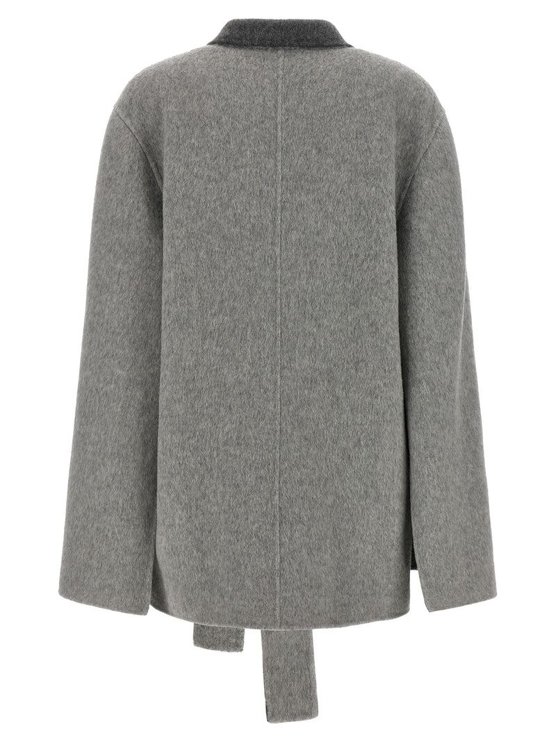 Alberta Ferretti Gray Wool Cardigan