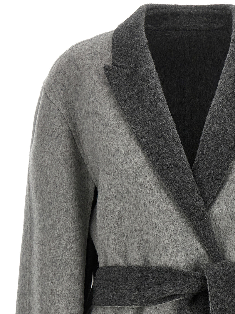 Alberta Ferretti Gray Wool Cardigan